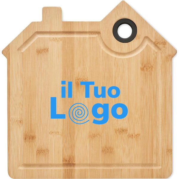 Tagliere in bamboo Casa beige - personalizzabile con logo