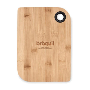 Tagliere in bamboo da appendere Nero - personalizzabile con logo