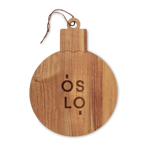 Tagliere in legno di acacia natural - personalizzabile con logo