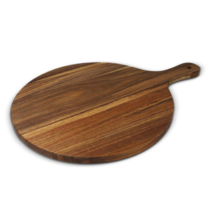 Tagliere in legno rotondo 31.5 cm natural - personalizzabile con logo