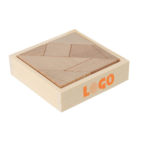 Tangram Personalizzato Double in Legno - personalizzabile con logo