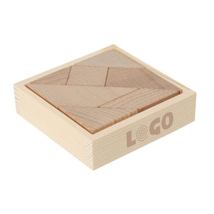 Tangram Personalizzato Double in Legno - personalizzabile con logo