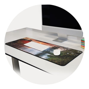 Tappetino da scrivania personalizzato 78 x 30 cm Bianco - personalizzabile con logo