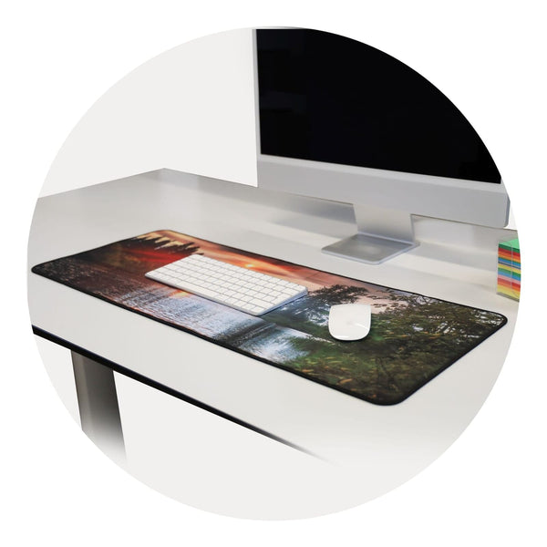 Tappetino da scrivania personalizzato 78 x 30 cm Bianco - personalizzabile con logo
