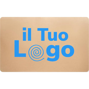 Tappetino da tavolo grande beige - personalizzabile con logo
