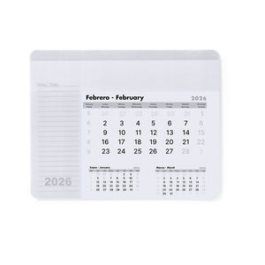 Tappetino Mouse Calendario Rendux bianco - personalizzabile con logo