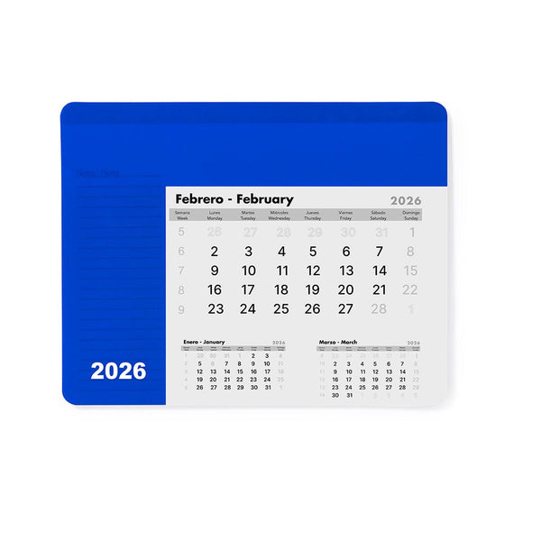Tappetino Mouse Calendario Rendux blu - personalizzabile con logo