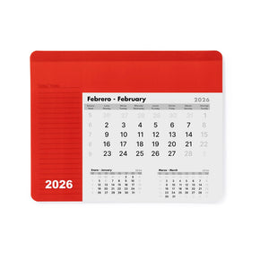 Tappetino Mouse Calendario Rendux rosso - personalizzabile con logo