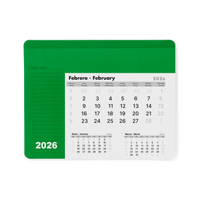 Tappetino Mouse Calendario Rendux verde - personalizzabile con logo