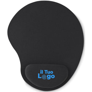 Tappetino mouse ergonomico Nero - personalizzabile con logo