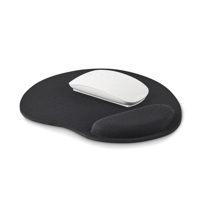 Tappetino mouse ergonomico Nero - personalizzabile con logo
