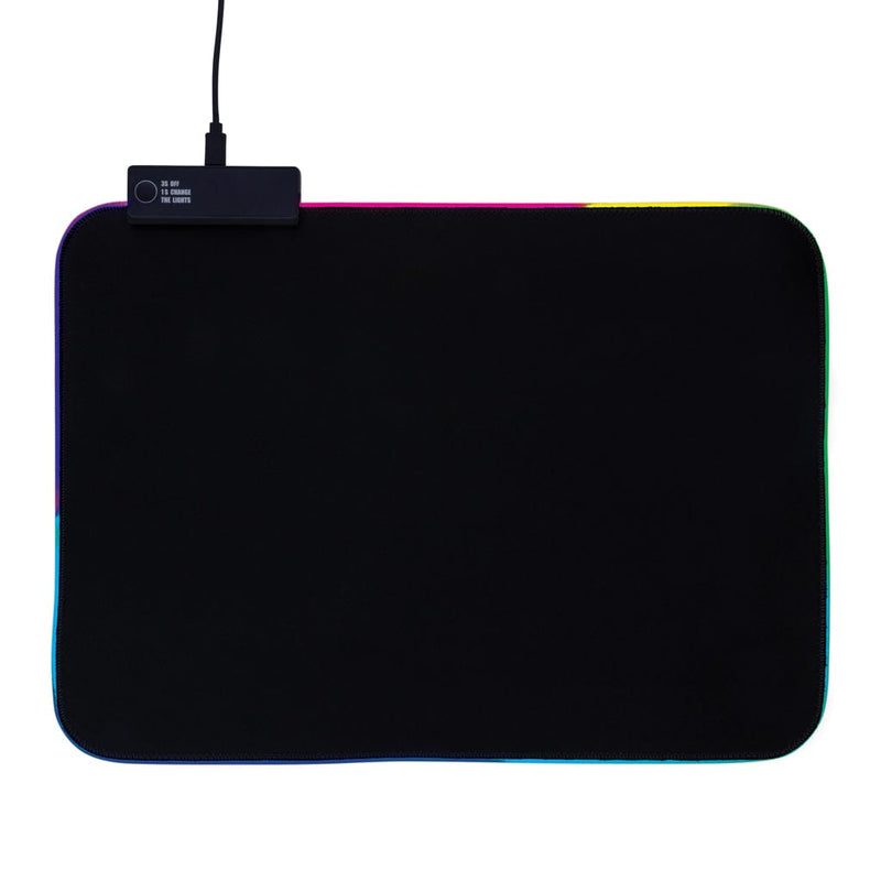 Tappetino mouse gaming RGB nero - personalizzabile con logo