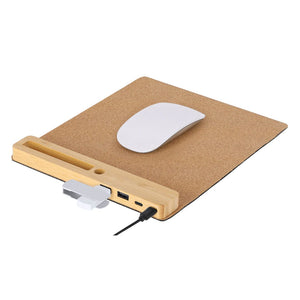 Tappetino Mouse Hub Multifunzione Dannax beige - personalizzabile con logo