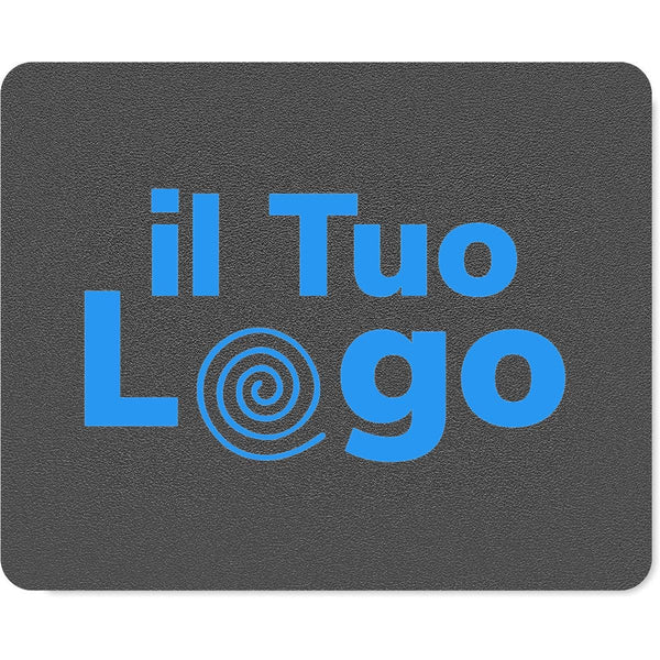 Tappetino mouse in PU riciclato Nero - personalizzabile con logo