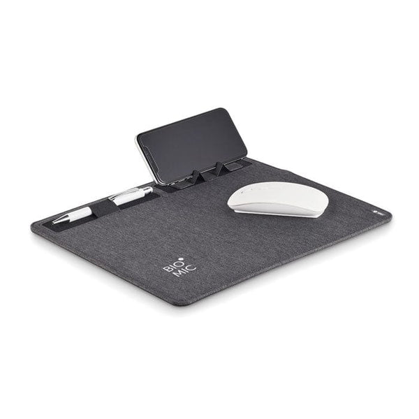 Tappetino mouse in RPET grigio scuro - personalizzabile con logo