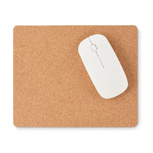 Tappetino mouse in sughero beige - personalizzabile con logo
