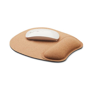 Tappetino mouse in sughero ergonomico beige - personalizzabile con logo