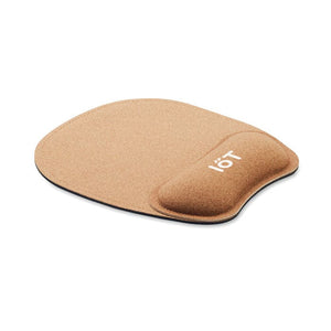 Tappetino mouse in sughero ergonomico beige - personalizzabile con logo