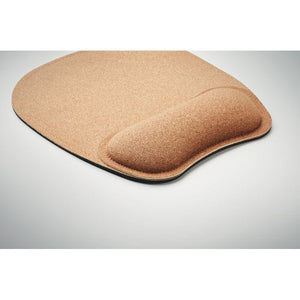 Tappetino mouse in sughero ergonomico beige - personalizzabile con logo