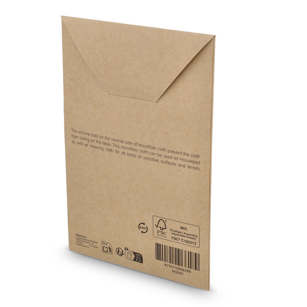 Tappetino mouse microfibra, puntini silicone, 18 × 22 cm, sublimazione. Bianco - personalizzabile con logo