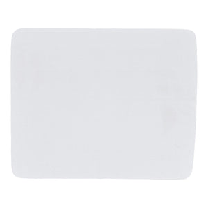Tappetino mouse microfibra, puntini silicone, 18 × 22 cm, sublimazione. Bianco - personalizzabile con logo