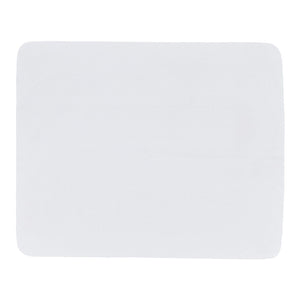 Tappetino mouse microfibra, puntini silicone, 18 × 22 cm, sublimazione. Bianco - personalizzabile con logo