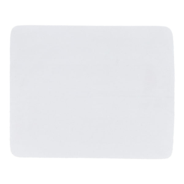 Tappetino mouse microfibra, puntini silicone, 18 × 22 cm, sublimazione. Bianco - personalizzabile con logo