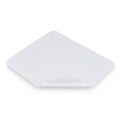 Tappetino mouse microfibra, puntini silicone, 18 × 22 cm, sublimazione. Bianco - personalizzabile con logo