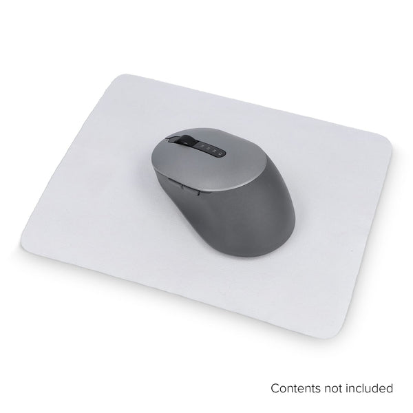 Tappetino mouse microfibra, puntini silicone, 18 × 22 cm, sublimazione. Bianco - personalizzabile con logo