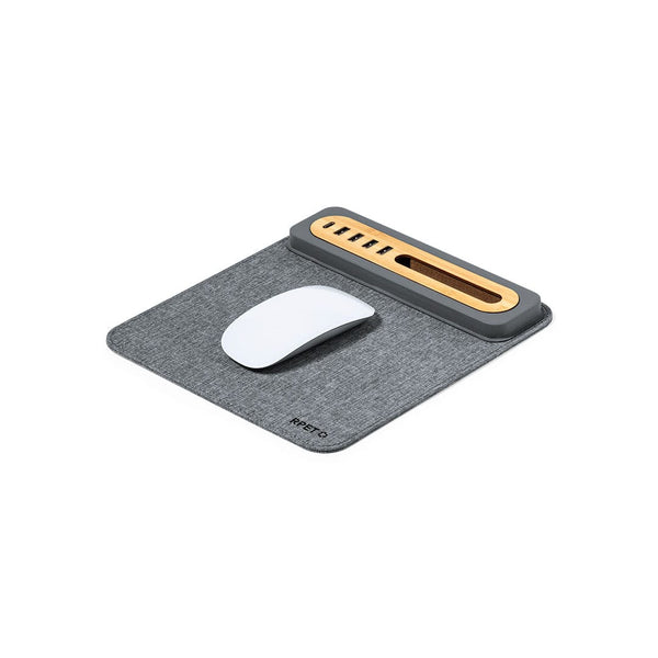 Tappetino Mouse Multifunzione Craig grigio - personalizzabile con logo