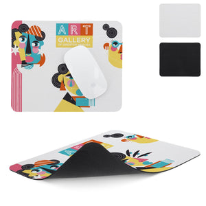 Tappetino per mouse full color 22 x 18 cm Bianco - personalizzabile con logo