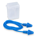 Tappi auricolari in TPE con cordino EN 352-2 32 dB Blu - personalizzabile con logo