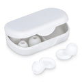 Tappi per le orecchie Travel-Comfort Bianco - personalizzabile con logo