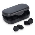 Tappi per le orecchie Travel-Comfort Nero - personalizzabile con logo