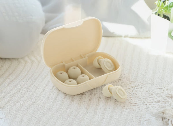 Tappi per orecchie Sereva beige - personalizzabile con logo