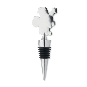 Tappo per bottiglia natalizio Color  Color argento - personalizzabile con logo