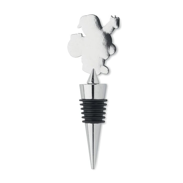 Tappo per bottiglia natalizio Color  Color argento - personalizzabile con logo