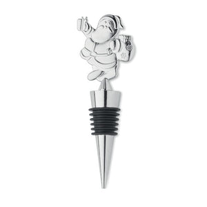 Tappo per bottiglia natalizio Color  Color argento - personalizzabile con logo