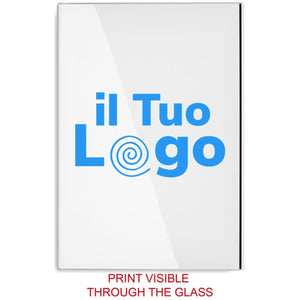 Targa in cristallo o cornice trasparente - personalizzabile con logo