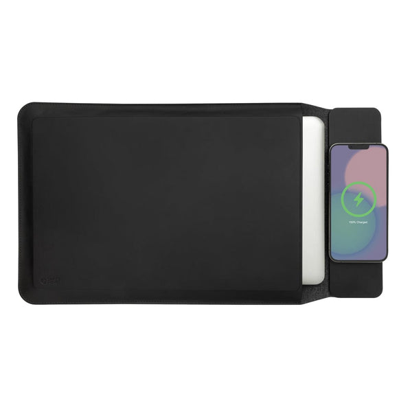 Tasca per PC 14-15,6" ricarica magnetica wireless Swiss Peak nero - personalizzabile con logo