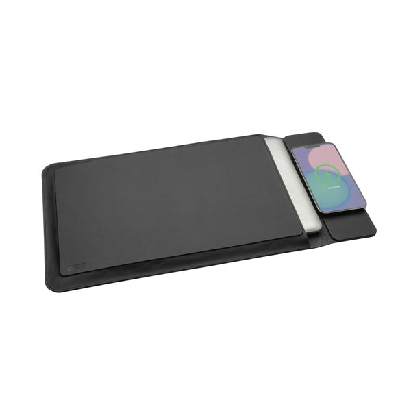 Tasca per PC 14-15,6" ricarica magnetica wireless Swiss Peak nero - personalizzabile con logo
