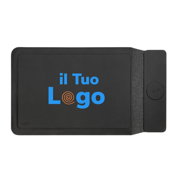 Tasca per PC 14-15,6" ricarica magnetica wireless Swiss Peak nero - personalizzabile con logo