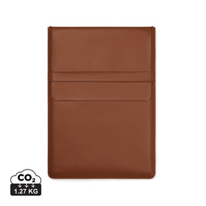 Tasca porta PC 14" VINGA Timo in PU RCS marrone - personalizzabile con logo