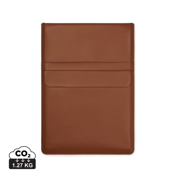 Tasca porta PC 14" VINGA Timo in PU RCS marrone - personalizzabile con logo