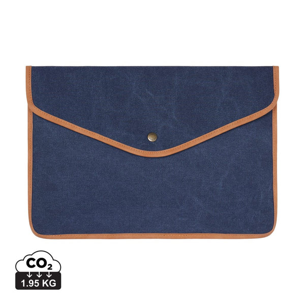 Tasca porta PC 16" VINGA Bosler in rCanvas GRS blu navy - personalizzabile con logo