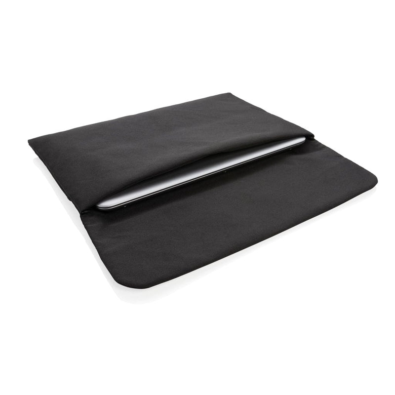 Tasca porta PC con chiusura magnetica senza PVC nero - personalizzabile con logo