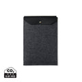 Tasca porta PC da 14" VINGA Albon in feltro GRS nero - personalizzabile con logo