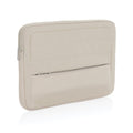 Tasca porta PC da 15,6" Armond in RPET AWARE™ beige - personalizzabile con logo