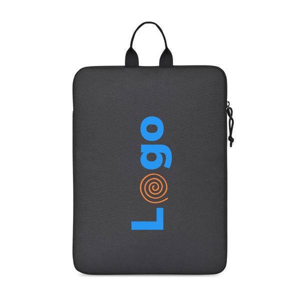 Tasca porta PC da 16" Renew in rPet AWARE™ nero - personalizzabile con logo