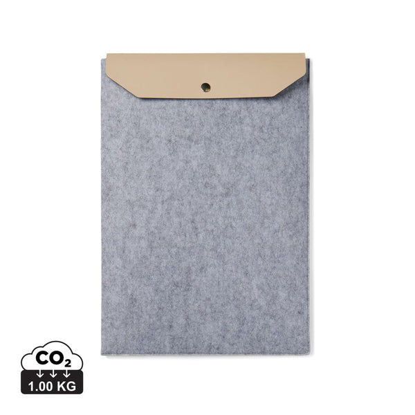 Tasca porta PC da 17" VINGA Albon in feltro GRS grigio - personalizzabile con logo